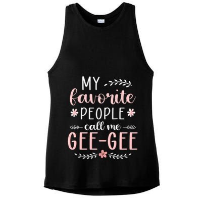My Favorite People Call Me Geegee Ladies PosiCharge Tri-Blend Wicking Tank