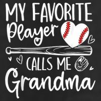My Favorite Player Calls Me Grandma Baseball Heart Cool Comfort Performance Bucket Hat