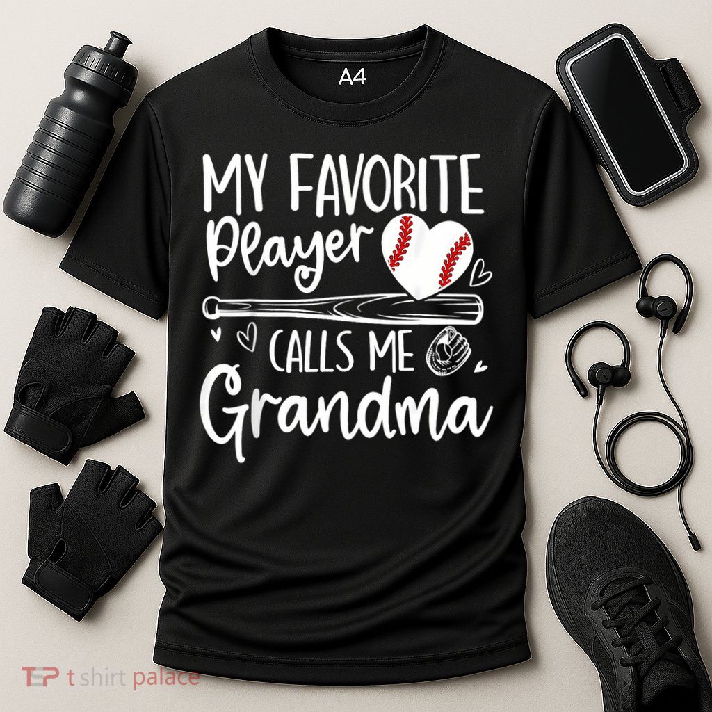 My Favorite Player Calls Me Grandma Baseball Heart Performance Shirt