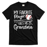 My Favorite Player Calls Me Grandma Baseball Heart T-Shirt