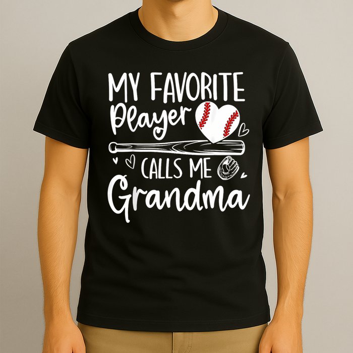 My Favorite Player Calls Me Grandma Baseball Heart T-Shirt