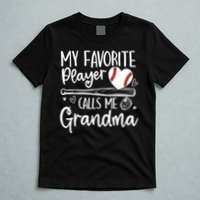 My Favorite Player Calls Me Grandma Baseball Heart T-Shirt