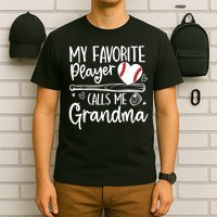 My Favorite Player Calls Me Grandma Baseball Heart T-Shirt