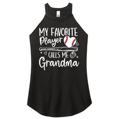 My Favorite Player Calls Me Grandma Baseball Heart Women's Perfect Tri Rocker Tank