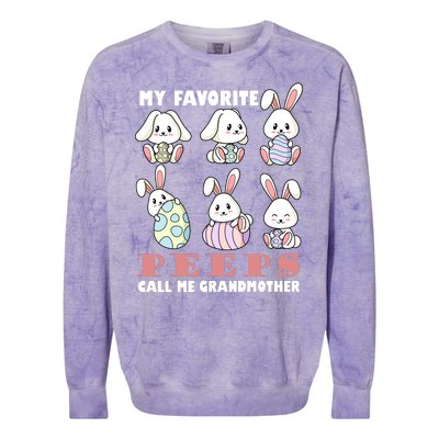 My Favorite Peeps Call Me Grandmother Colorblast Crewneck Sweatshirt