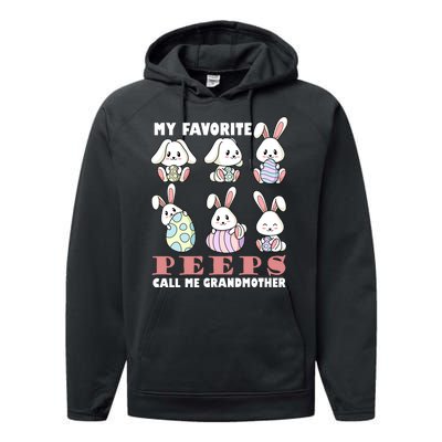 My Favorite Peeps Call Me Grandmother Performance Fleece Hoodie