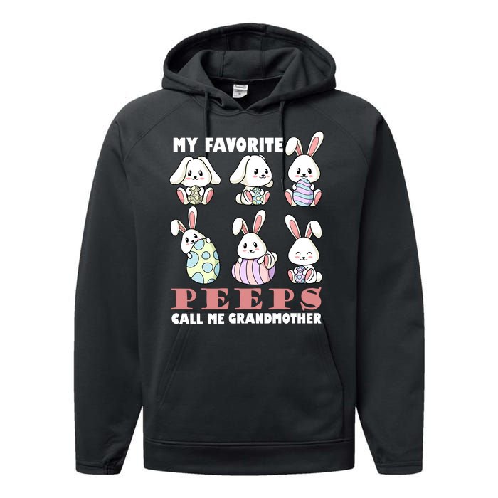 My Favorite Peeps Call Me Grandmother Performance Fleece Hoodie