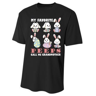 My Favorite Peeps Call Me Grandmother Performance Sprint T-Shirt