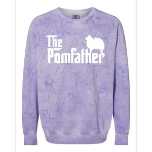 Mens Funny Pomeranian Father Dad The Pom Father Dog Lover TShirt Colorblast Crewneck Sweatshirt