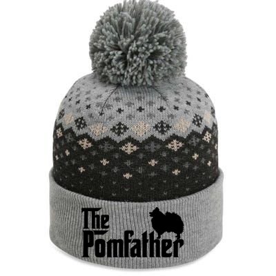 Mens Funny Pomeranian Father Dad The Pom Father Dog Lover TShirt The Baniff Cuffed Pom Beanie