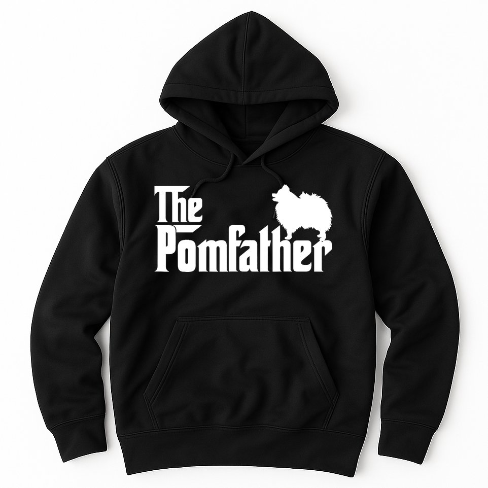 Mens Funny Pomeranian Father Dad The Pom Father Dog Lover TShirt Hoodie