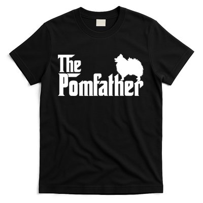 Mens Funny Pomeranian Father Dad The Pom Father Dog Lover TShirt T-Shirt