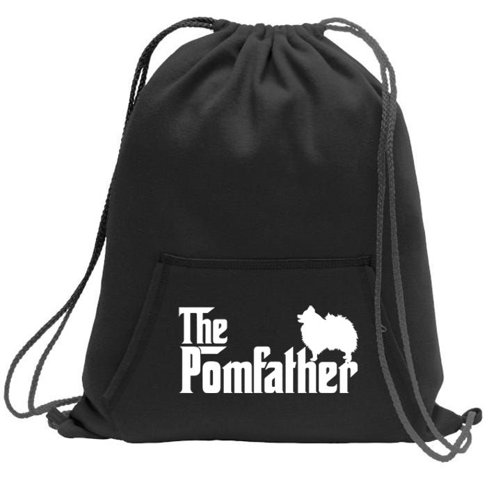 Mens Funny Pomeranian Father Dad The Pom Father Dog Lover TShirt Sweatshirt Cinch Pack Bag