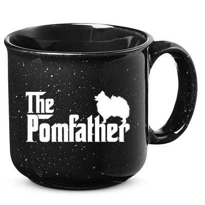 Mens Funny Pomeranian Father Dad The Pom Father Dog Lover TShirt 15oz Campfire Ceramic Mug