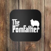 Mens Funny Pomeranian Father Dad The Pom Father Dog Lover TShirt Coaster