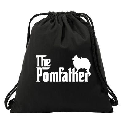 Mens Funny Pomeranian Father Dad The Pom Father Dog Lover TShirt Drawstring Bag