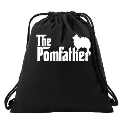 Mens Funny Pomeranian Father Dad The Pom Father Dog Lover TShirt Drawstring Bag