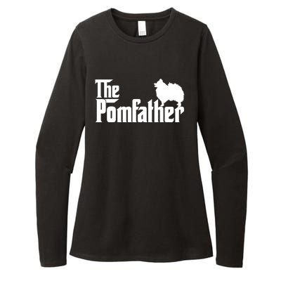 Mens Funny Pomeranian Father Dad The Pom Father Dog Lover TShirt Womens CVC Long Sleeve Shirt