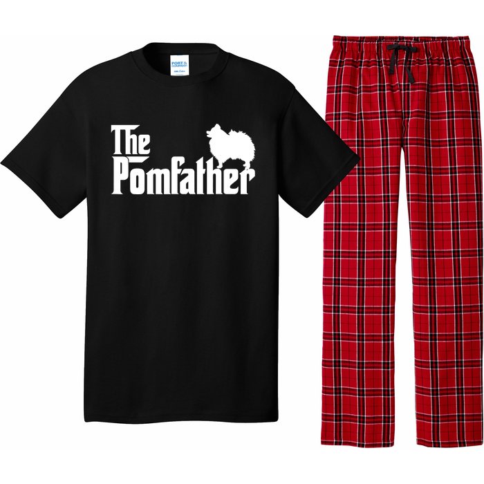 Mens Funny Pomeranian Father Dad The Pom Father Dog Lover TShirt Pajama Set