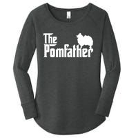 Mens Funny Pomeranian Father Dad The Pom Father Dog Lover TShirt Women's Perfect Tri Tunic Long Sleeve Shirt