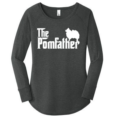 Mens Funny Pomeranian Father Dad The Pom Father Dog Lover TShirt Women's Perfect Tri Tunic Long Sleeve Shirt