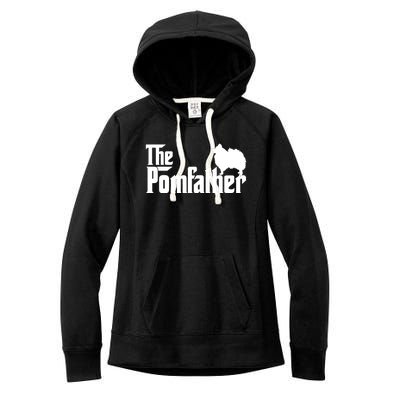 Mens Funny Pomeranian Father Dad The Pom Father Dog Lover TShirt Women's Fleece Hoodie