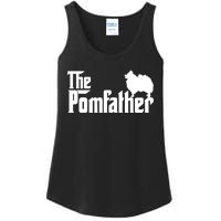 Mens Funny Pomeranian Father Dad The Pom Father Dog Lover TShirt Ladies Essential Tank