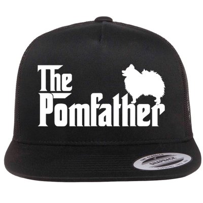 Mens Funny Pomeranian Father Dad The Pom Father Dog Lover TShirt Flatbill Hat