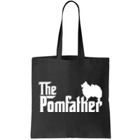 Mens Funny Pomeranian Father Dad The Pom Father Dog Lover TShirt Tote Bag