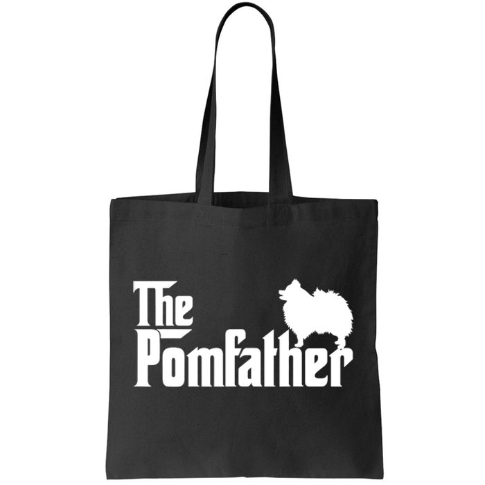 Mens Funny Pomeranian Father Dad The Pom Father Dog Lover TShirt Tote Bag