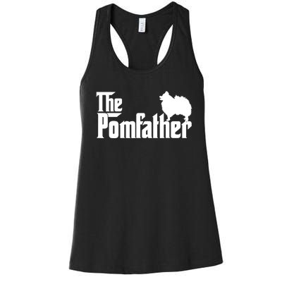 Mens Funny Pomeranian Father Dad The Pom Father Dog Lover TShirt Women's Racerback Tank