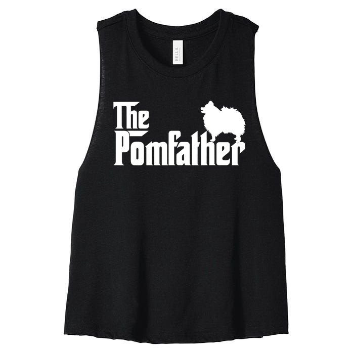 Mens Funny Pomeranian Father Dad The Pom Father Dog Lover TShirt Women's Racerback Cropped Tank