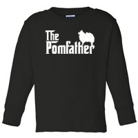 Mens Funny Pomeranian Father Dad The Pom Father Dog Lover TShirt Toddler Long Sleeve Shirt