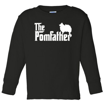 Mens Funny Pomeranian Father Dad The Pom Father Dog Lover TShirt Toddler Long Sleeve Shirt