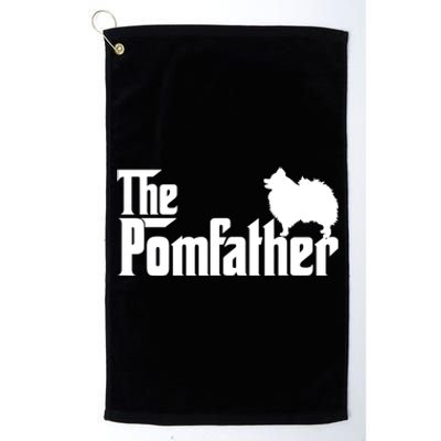 Mens Funny Pomeranian Father Dad The Pom Father Dog Lover TShirt Platinum Collection Golf Towel