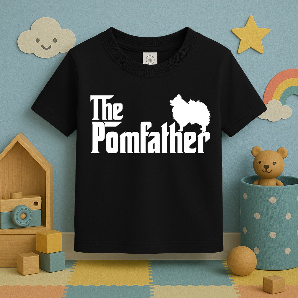 Mens Funny Pomeranian Father Dad The Pom Father Dog Lover TShirt Toddler T-Shirt