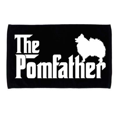 Mens Funny Pomeranian Father Dad The Pom Father Dog Lover TShirt Microfiber Hand Towel