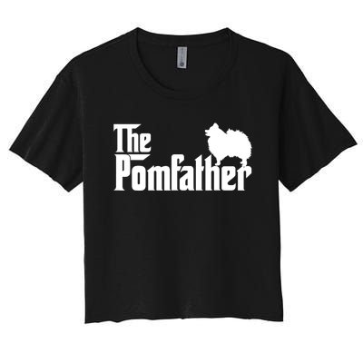 Mens Funny Pomeranian Father Dad The Pom Father Dog Lover TShirt Women's Crop Top Tee