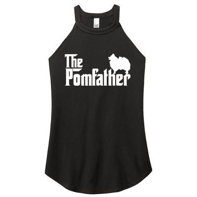 Mens Funny Pomeranian Father Dad The Pom Father Dog Lover TShirt Women's Perfect Tri Rocker Tank