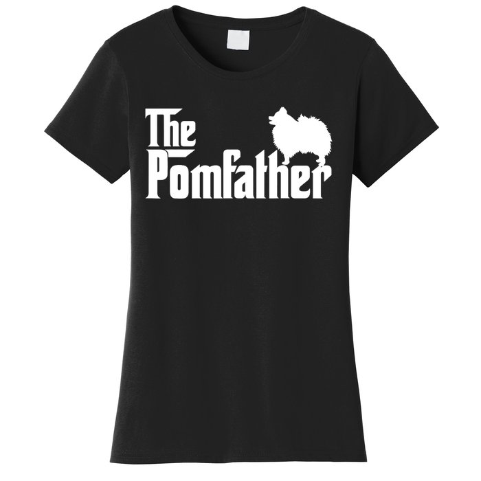 Mens Funny Pomeranian Father Dad The Pom Father Dog Lover TShirt Women's T-Shirt