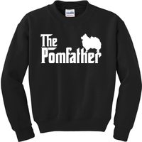 Mens Funny Pomeranian Father Dad The Pom Father Dog Lover TShirt Kids Sweatshirt