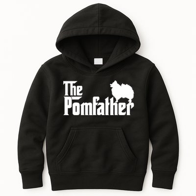 Mens Funny Pomeranian Father Dad The Pom Father Dog Lover TShirt Kids Hoodie