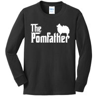 Mens Funny Pomeranian Father Dad The Pom Father Dog Lover TShirt Kids Long Sleeve Shirt