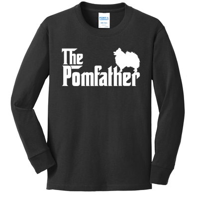 Mens Funny Pomeranian Father Dad The Pom Father Dog Lover TShirt Kids Long Sleeve Shirt