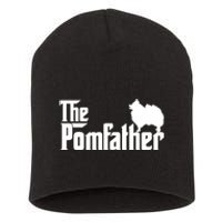 Mens Funny Pomeranian Father Dad The Pom Father Dog Lover TShirt Short Acrylic Beanie