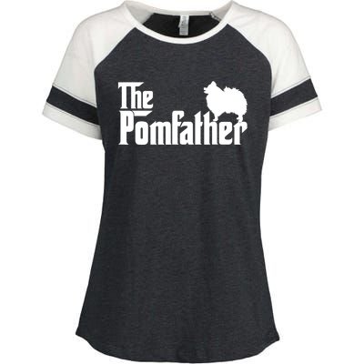 Mens Funny Pomeranian Father Dad The Pom Father Dog Lover TShirt Enza Ladies Jersey Colorblock Tee