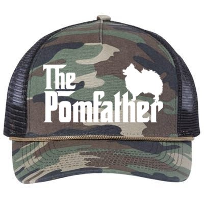 Mens Funny Pomeranian Father Dad The Pom Father Dog Lover TShirt Retro Rope Trucker Hat Cap