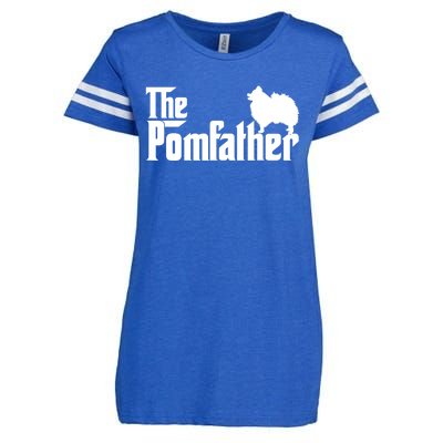 Mens Funny Pomeranian Father Dad The Pom Father Dog Lover TShirt Enza Ladies Jersey Football T-Shirt