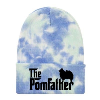 Mens Funny Pomeranian Father Dad The Pom Father Dog Lover TShirt Tie Dye 12in Knit Beanie