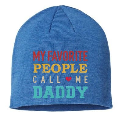My Favorite People Call Me Dad Vintage Gift For Dad Gift Sustainable Beanie